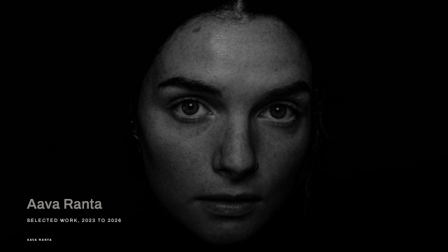 The Aava Ranta cover: a photographer's name on a black and white portrait