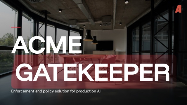 The Acme Gatekeeper cover: a headline over a photograph of a meeting room