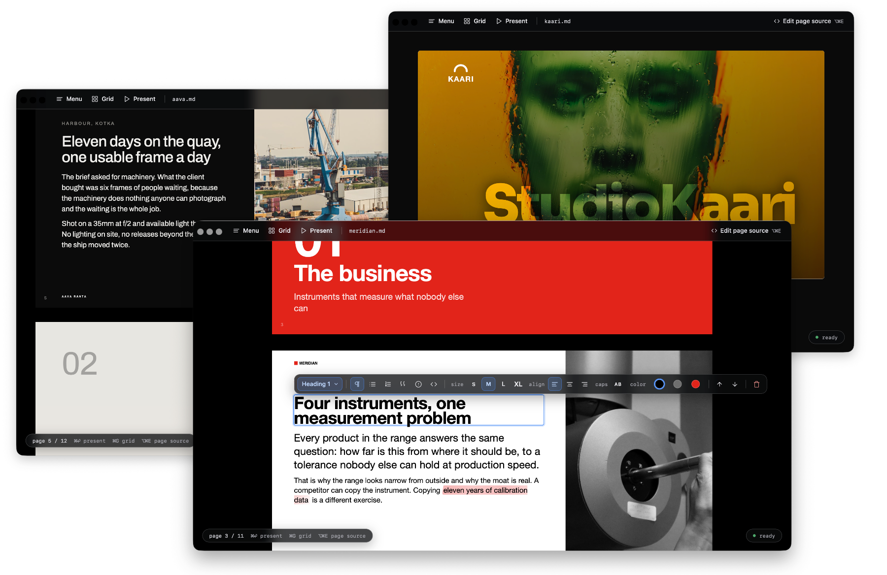 The desktop app: Ainsi Studio